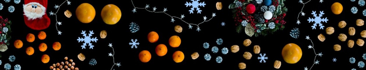 Beautiful Christmas composition on a black background