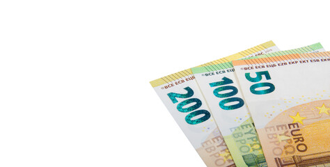 European banknotes, Euro currency from Europe, Euros.