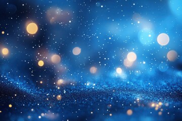 Blurred Light Blue Background with Bokeh