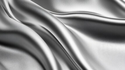 Fototapeta premium Silver Satin Fabric Texture - Elegant and Smooth