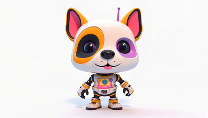 Obraz premium 3d cute robotic dog