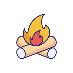 Campfire vector icon