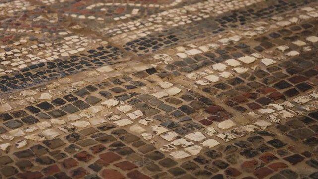 Ancient Roman Mosaic Ornament On The Floor