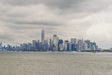 Obraz premium Panoramic view of Manhattan downtown , New York , USA