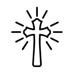Fototapeta premium Christian Cross Icon