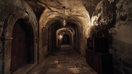 Obraz premium Dark tourism in VR, immersive experience of historical event sites