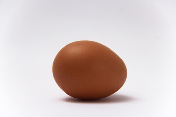 a chicken egg on a white background