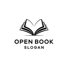 Open Book Vector Logo Design Inspiration.