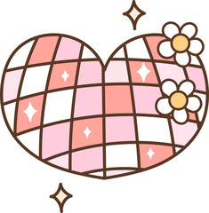 Groovy Retro Heard Cartoon Illustration