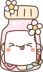 Groovy Retro Medcine Cartoon Illustration