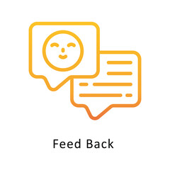 Fototapeta premium Feed Back vector Gradient Outline Icon. .. Eps 10 file