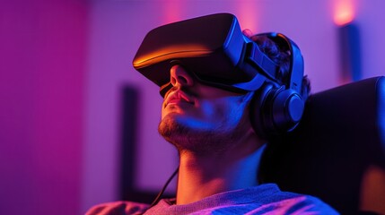 Neurofeedback empathy training, participant with headset in therapeutic setting