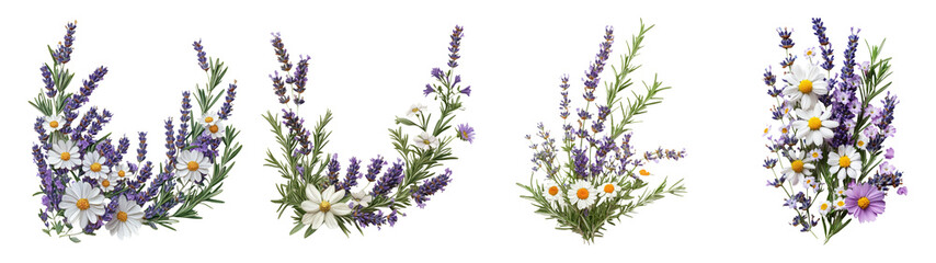 Floral Arrangement on Transparent Background