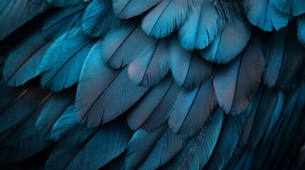 Close-up of Deep Blue Feathers