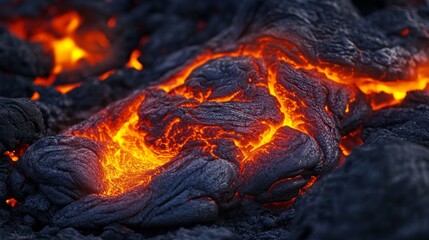 Molten Lava Flow: Earth's Fiery Heart