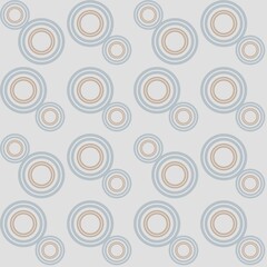 Fototapeta premium Seamless pattern featuring overlapping circles in soft pastel tones on a light background