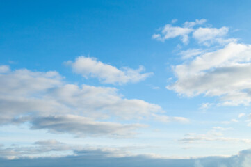 White clouds in the blue sky, blue sky landscape scene
