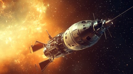 Obraz premium space probe with space for text 