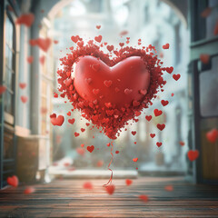 beautiful valentine day concept, ai