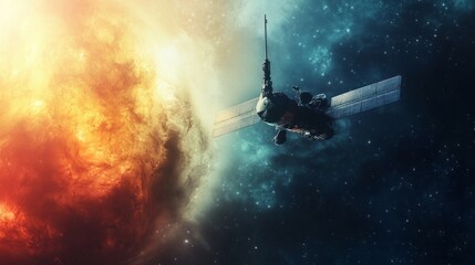 space probe with space for text 