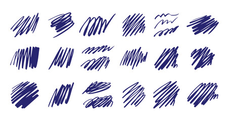 Fototapeta premium Scribble with a blue pen. Grunge hand drawn doodles 