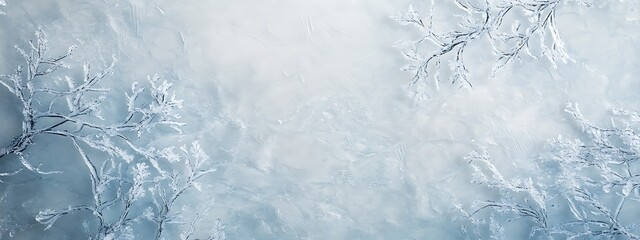 Fototapeta premium acks. Winter seasonal background, mock up, flat lay, ice texture