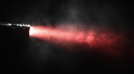 Fototapeta premium Flashlight Beam in the Dark