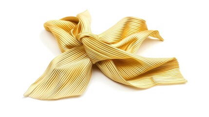 Farfalle Pasta Isolated on White Background - A Captivating Display of Culinary Delight. The Graceful Farfalle Pasta, with Its Distinctive Bow - like Shape, Standing Alone Against the Purity of White.