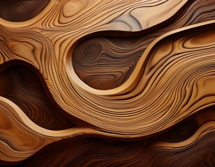 Wood textured surface with fluid natural shapes for abstract background art design.