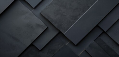 Fototapeta premium Modern overlapping dark grey geometric abstract background design