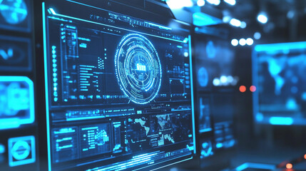 Fototapeta premium Advanced malware protection for secure online operations 