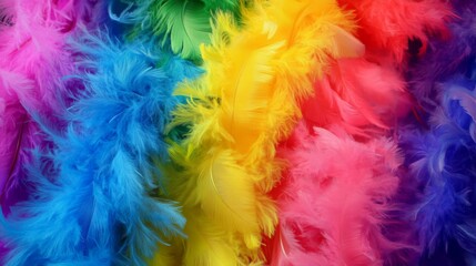 Rainbow Feathers: A Colorful Nature Display