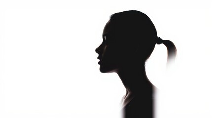 Profile Portrait of Person with Black Outline