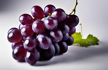 Fototapeta premium fresh grape with a smooth, glossy surface and a deep, rich purple hue