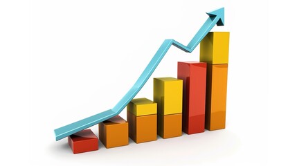Technology finance business growth chart