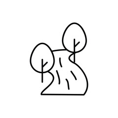 River vector icon