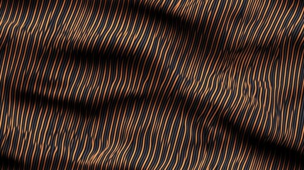 close up brown twill fabric with wrinkle seamless background 