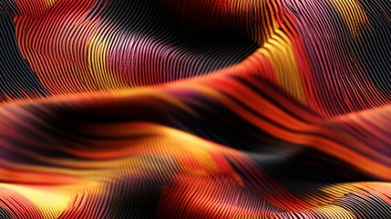 close up red twill fabric with wrinkle seamless background 