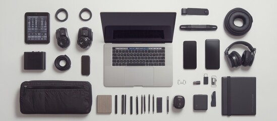 Flatlay Photography of Professional Photographer's Gear