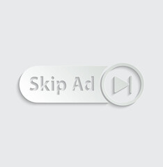 skip ad icon vector buttom stop advertisement 