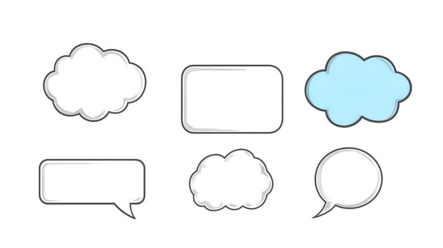 Message/idea signs isolated on transparent PNG.