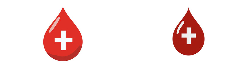 Fototapeta premium Blood Drop Icon isolated on transparent PNG.