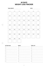 45 days weight loss tracker