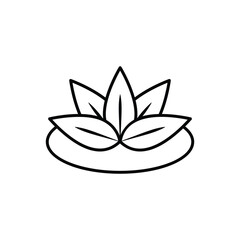 Obraz premium Lotus Flower vector icon