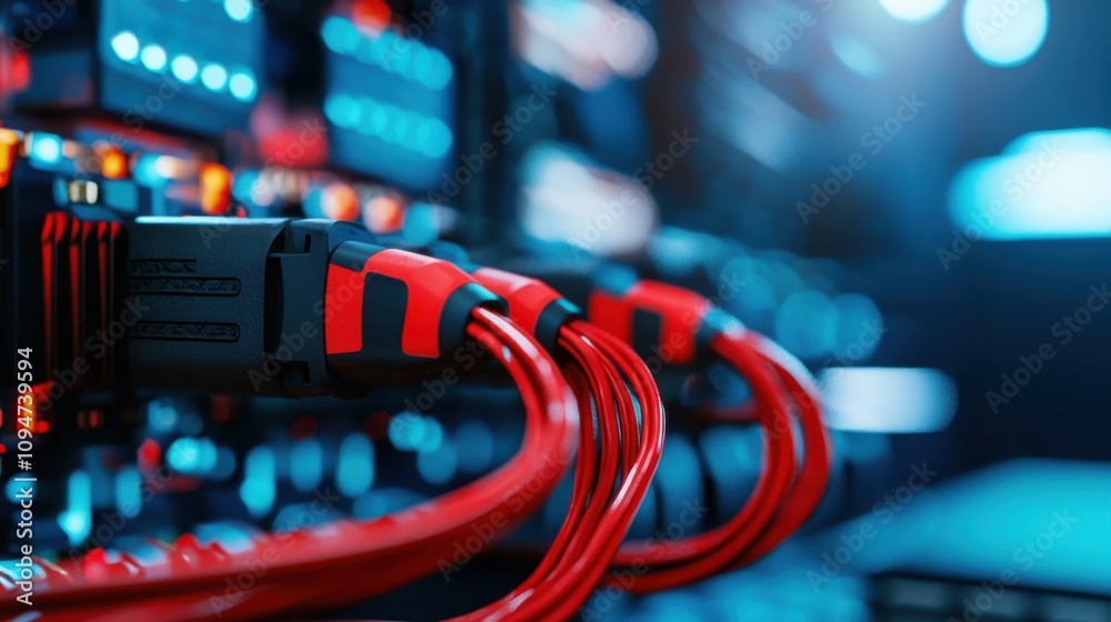 Poster bright diagnostic engine cables in a modern setup