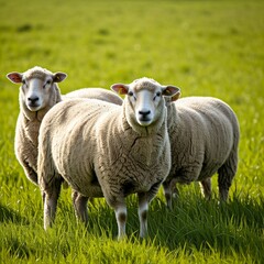 Fototapeta premium sheep and lambs