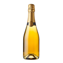 A Gold Champagne Bottle With Elegant Design perfect for png isolated on transparent background