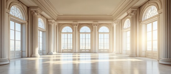 Fototapeta premium Grand Palace Interior: Sunlit Elegance