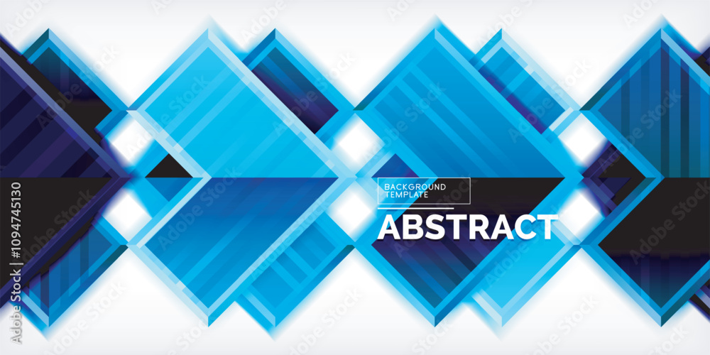Poster Arrow symbols created with 3d effects and line texture geometric abstract background