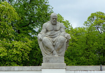 Poland, Warsaw, Łazienki Park (Royal Baths Park), Amfiteatr, statue of Sophocles